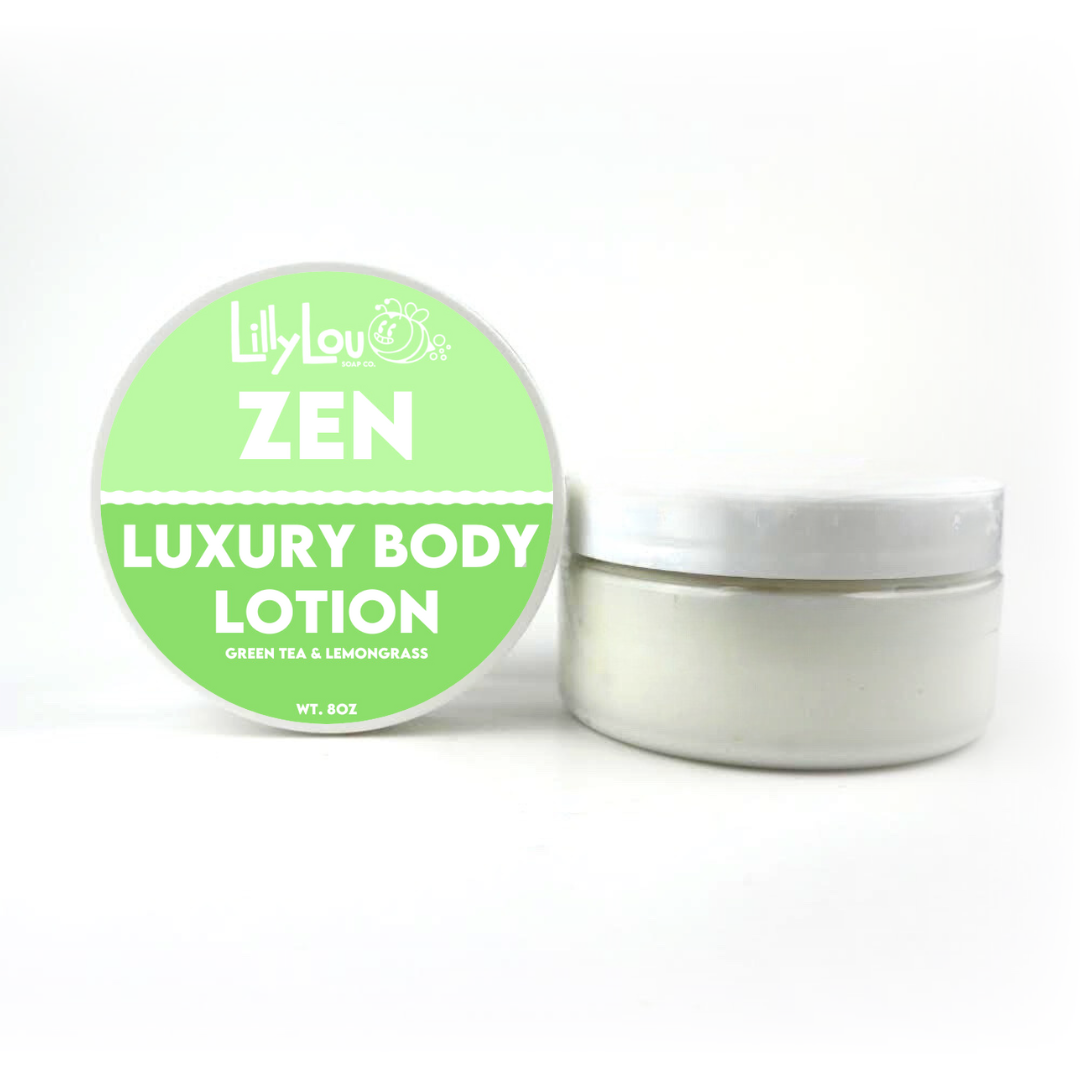 "Zen" Luxury Body Lotion | Green Tea & Lemongrass Scented